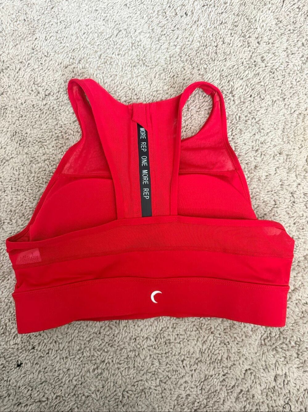 ZYIA Active Red Mesh Back Racerback Athletic Gym Workout Sports Bra Size L